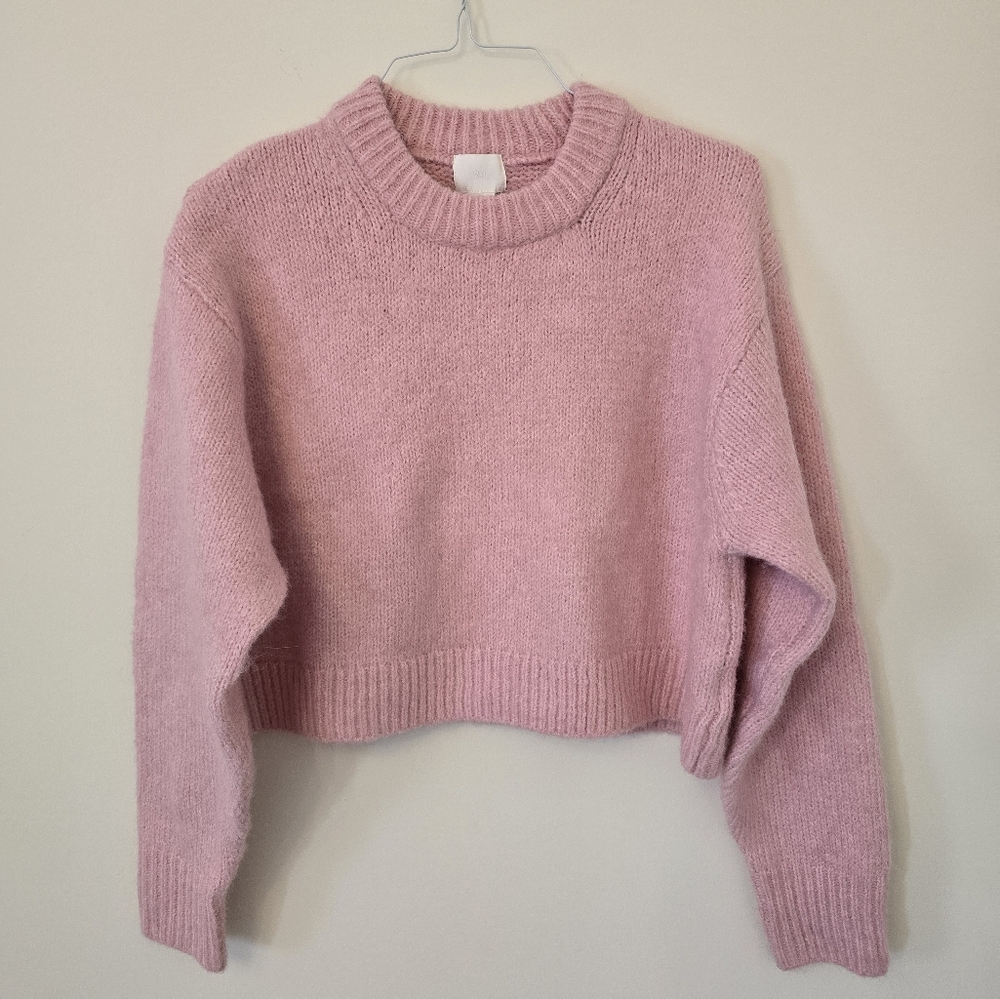H&M Oversized Cropped Alpaca Blend Sweater